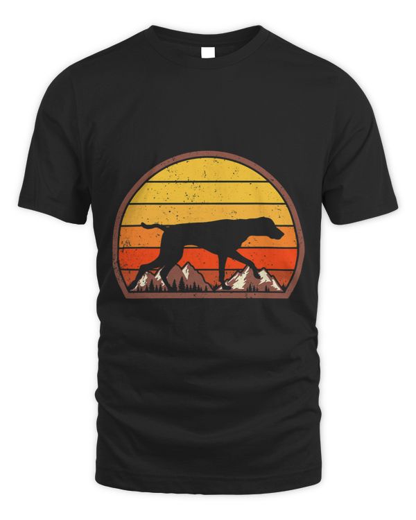Sunset Silhouette Vintage German Shorthaired Pointer
