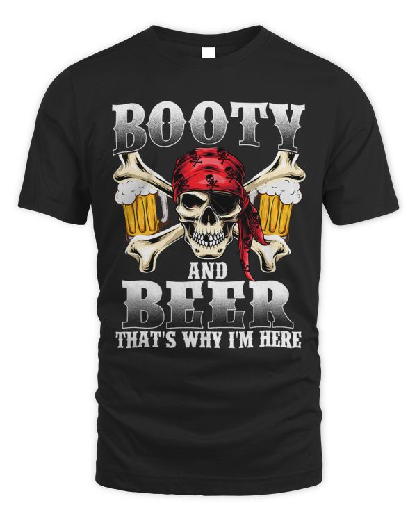 Funny Pirate Booty Shirt Men Jolly Roger Women Freebooter 332