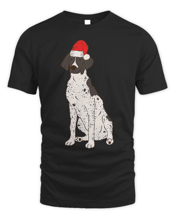 Santa Black GSP Winter Christmas Dog Mom Holiday