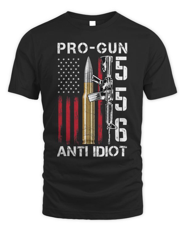 ProGun Anti Idiot Gun Rights Pro 2A American Flag Patriots