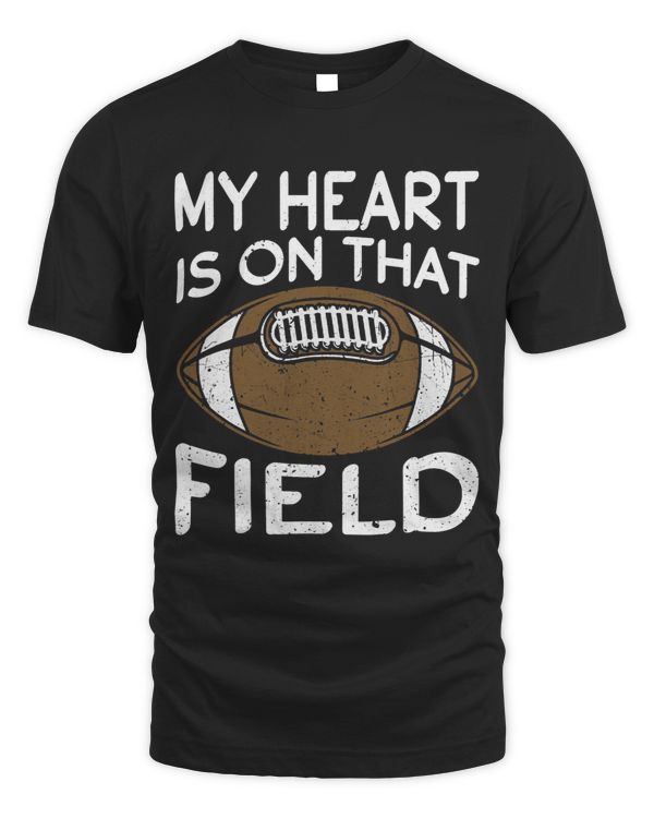 My Heart is On the Field Footbal Heart MotherSports Lover 2