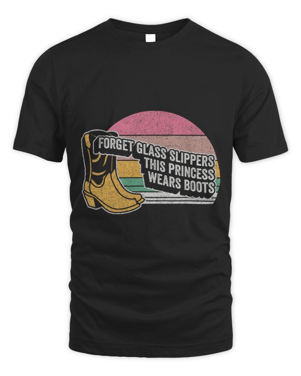 Retro This Princess Wears Boots Cowboy Western Cowgirl Girls 2