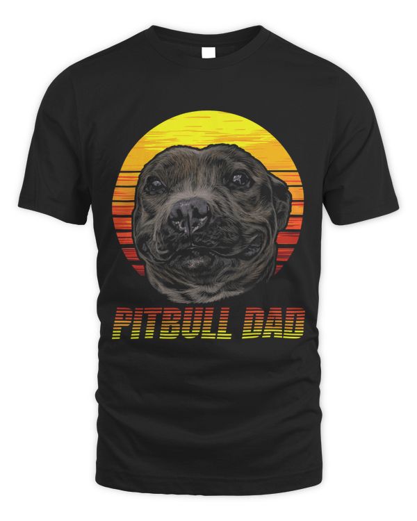 Proud Pitbull Dog Dad Papa American Bull Terrier Dog Lover