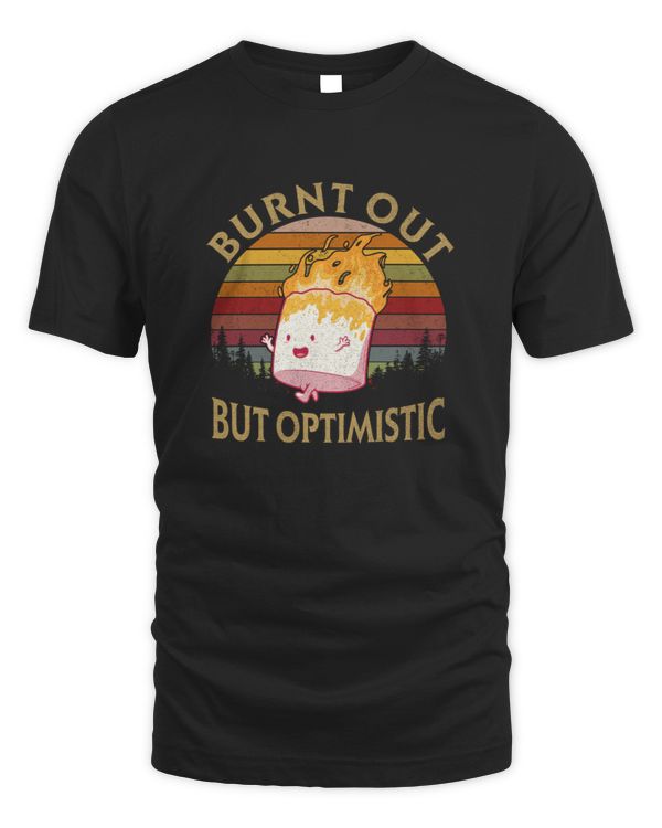 Burnt Out But Optimistic Cute Marshmallow For Camping Vintage