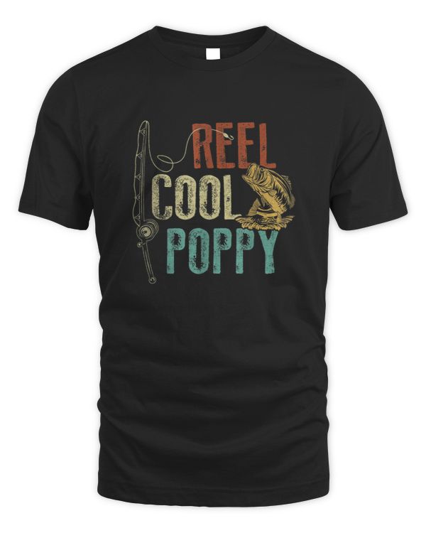 Reel Cool Poppy Fishing Grandpa Gift Father's Day Fisherman Vintage
