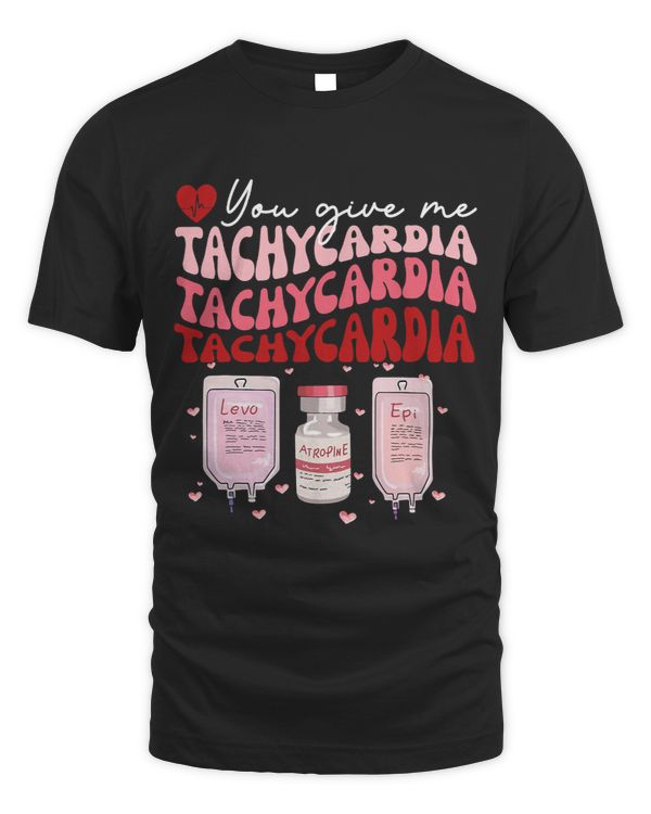 Nursing You Give Me Tachycardia ICU Nurse Life Groovy Valentines Day