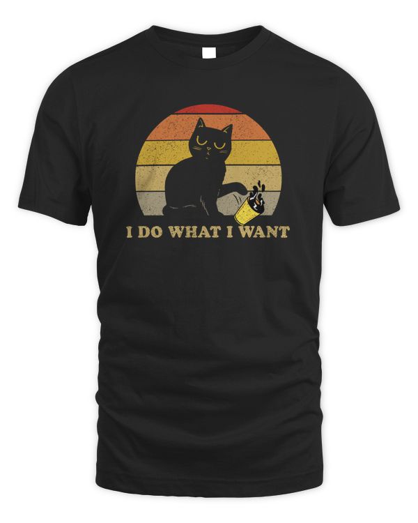Funny Black Cat I Do What I Want Cat Lover Gifts Vintage