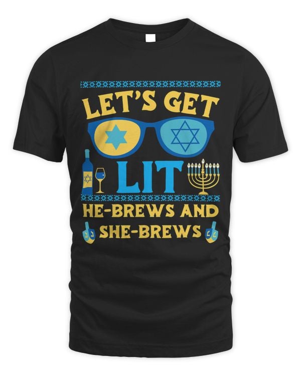 Funny Ugly Hanukkah Sweater Lets Get The Menorah Lit 2