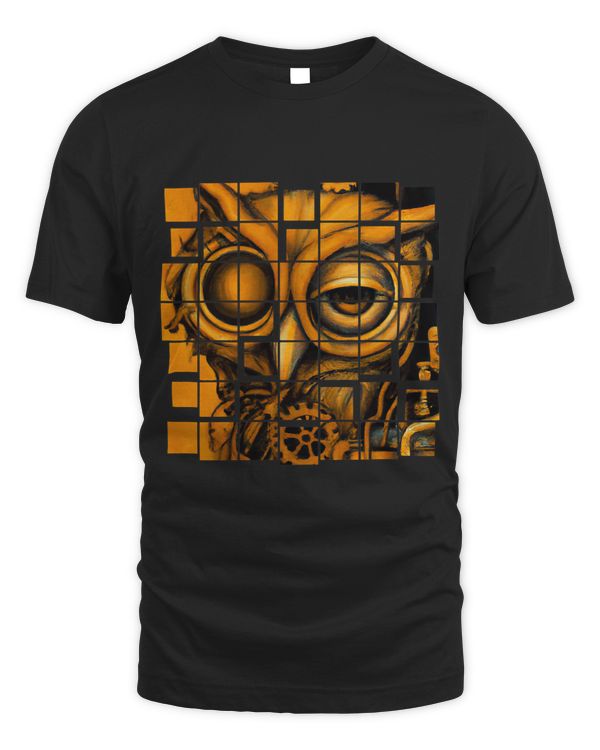 Steampunk Owl Mechanical Surrealist Fantasy Owl Portrait