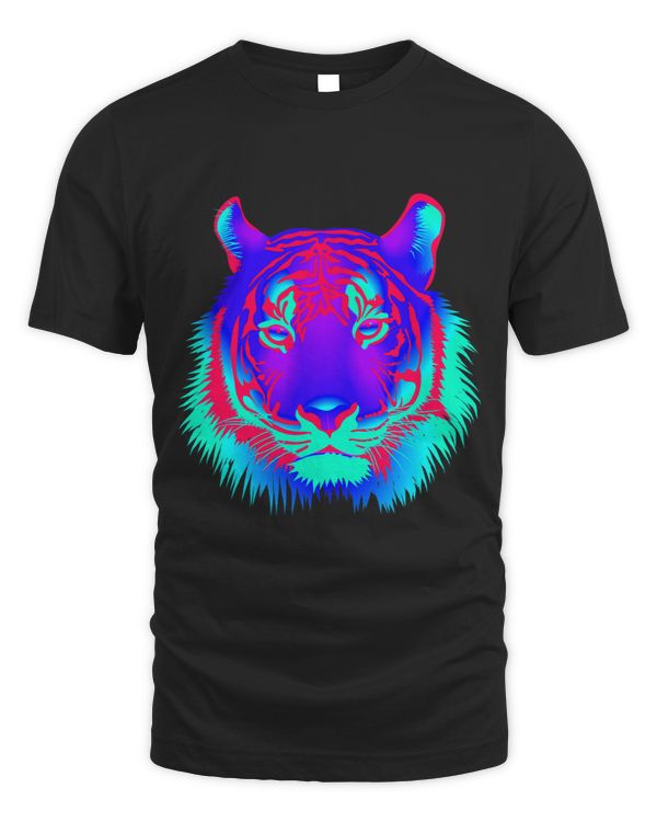 EDM Electronic Dance Techno Colorful Tiger Rave
