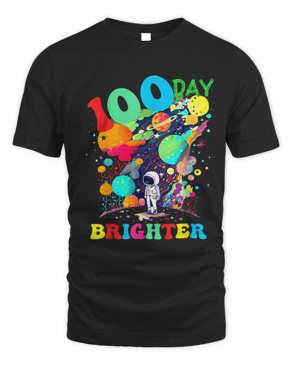 100 Days Brighter 100th Day of School Astronaut Outer Space 1