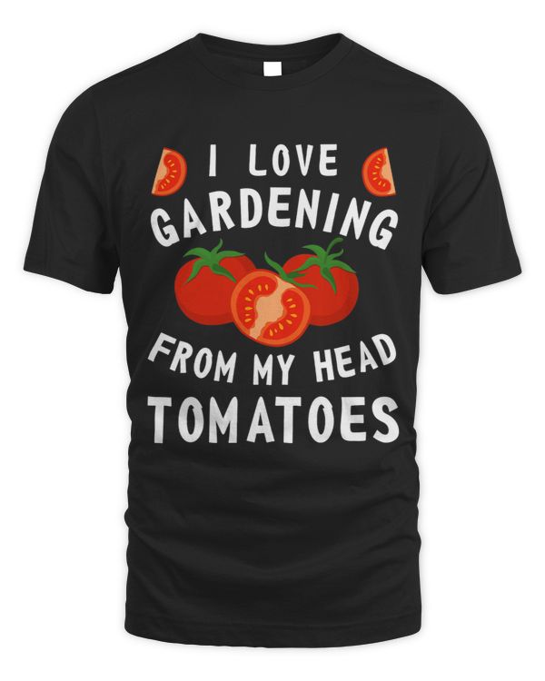 Vegetable Gardener Gardening Funny Pun Head Tomatoes.