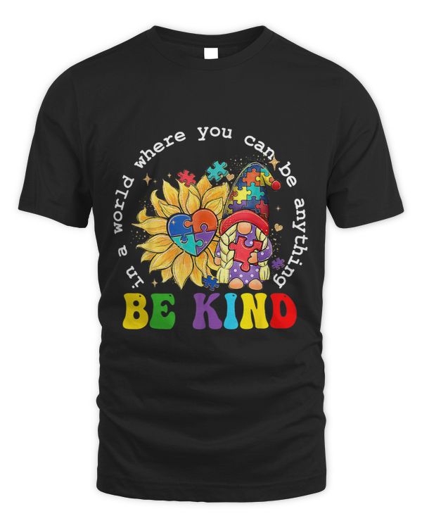 Autism Awareness Gnome Sunflower Puzzle Heart Kindness