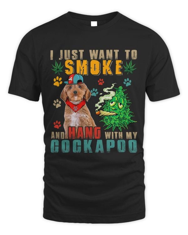 Vintage Smoke And Hang With My Cockapoo Funny Smoker Weed