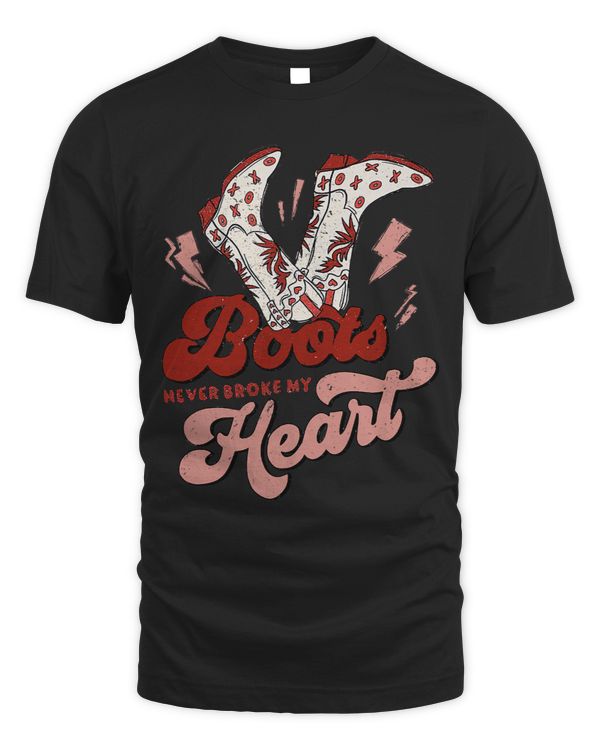 Floral Cowgirl Boots Never Broke My Heart Western Valentine