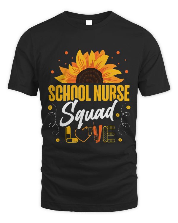 Floral Nursing Love School Nurse Squad
