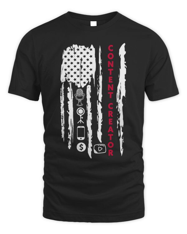 Content Creator blogger vlogger influencer American flag 1