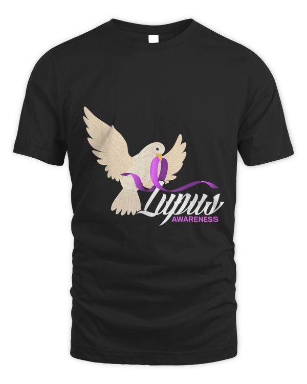 Purple Ribbon Dove Lupus Warrior Fighter Awareness