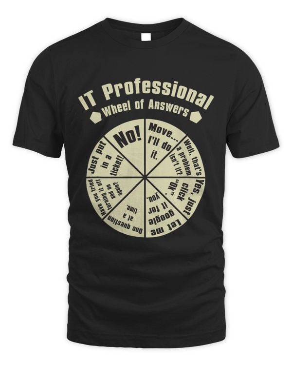 IT Professional Wheel Of Answers Sysadmin Geek Nerd Gift