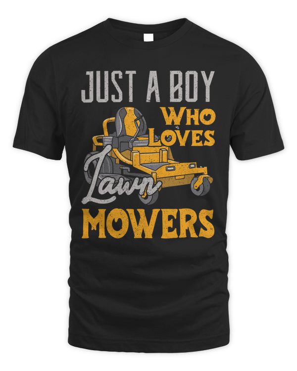 Just a boy who loves lawn mowers