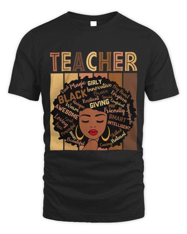 Black Smart Teacher Afro Love Melanin BLM African Juneteenth
