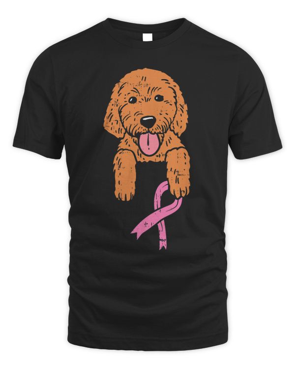 BC Pocket Goldendoodle Dog Breast Cancer Awareness Support Gift Cancer