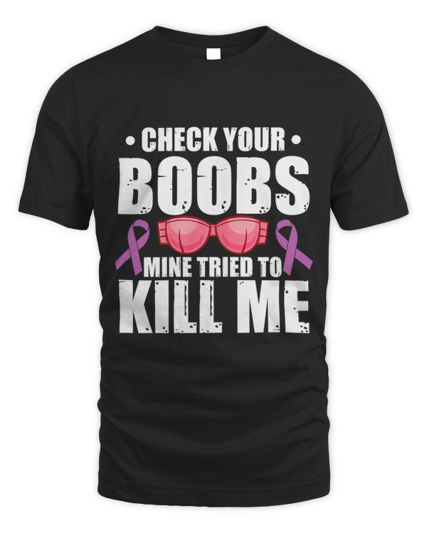 BC Womens Breast Cancer Awareness Month Pink Funny Check Your Boobs Cancer