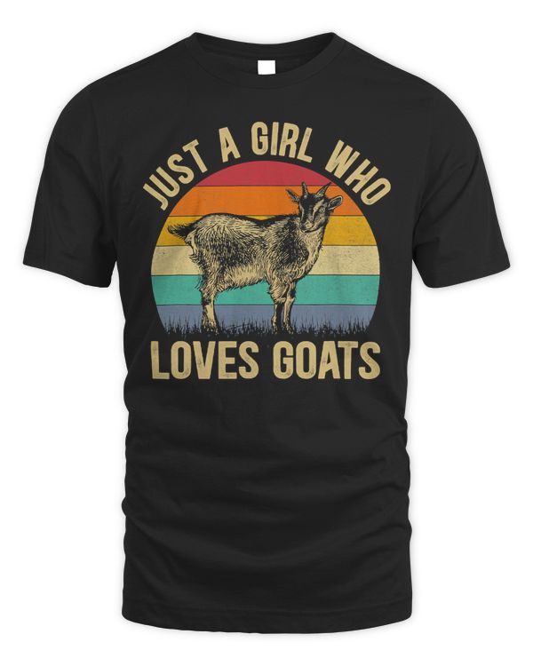 Funny Goat Just a Girl Who Loves Goats Cute Vintage Goat Girl 216 Goat Lover