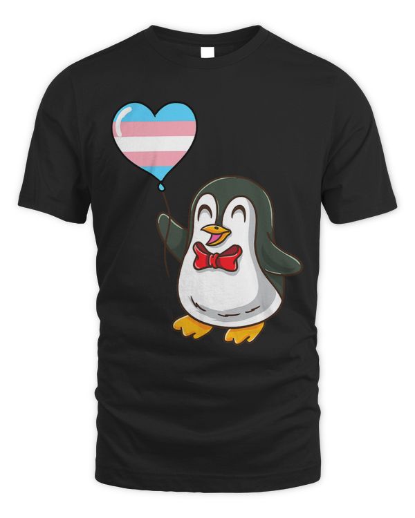 Penguins Lover Heart Balloon Trans Pride