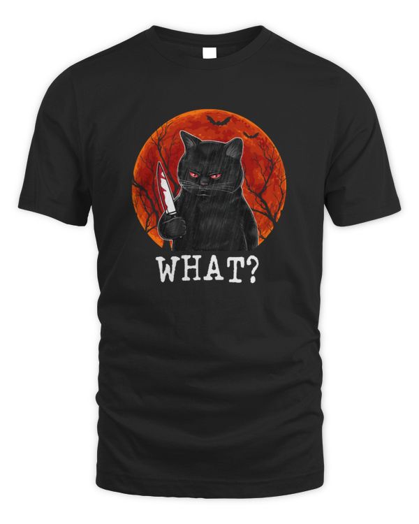Cat What Murderous Black Cat With Knife Halloween Costume