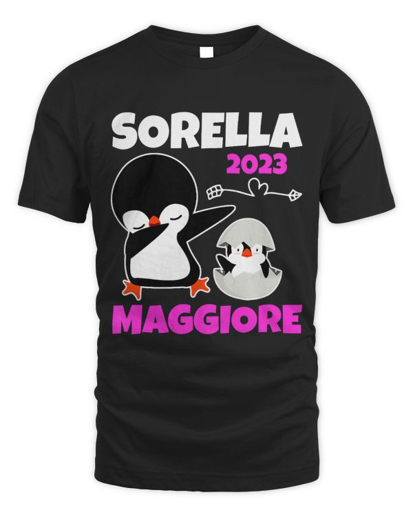 Penguins Lover Kids Elder Sister 2Penguin Pregnancy Announcement Gift