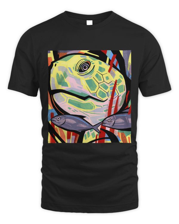 Turtle Lover Modern Art Bold and Colorful Jungle Animals Reptile