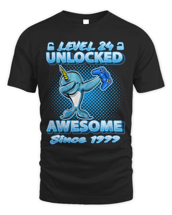 Narwhal Lover Level 24 Unlocked Gamers Born 1999 Dab Narwhal 24th Birthday