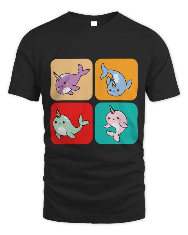 Narwhal Lover Retro Narwhals I Baby Narwhal I Kids I Toddler Narwhal