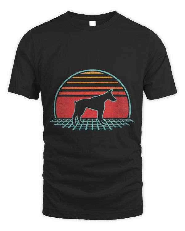 Doberman Pinscher Retro Vintage Dog 80s Style Gift