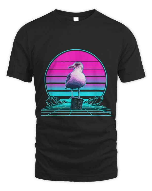 Seagull Lover Vintage Retro Sunset Seagull