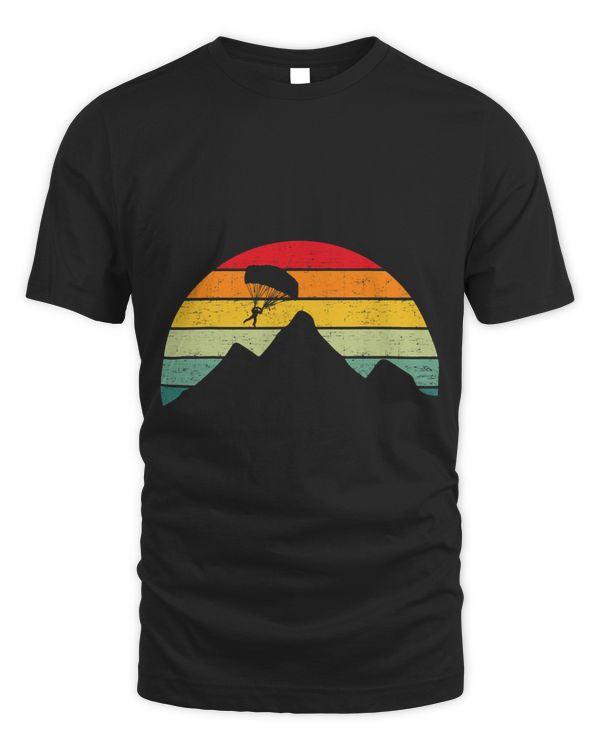 Paragliding Skydiving Paraglider Mountains Vintage