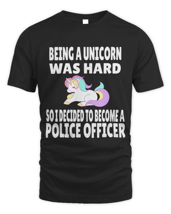 Funny Police Officer Women Unicorn Female