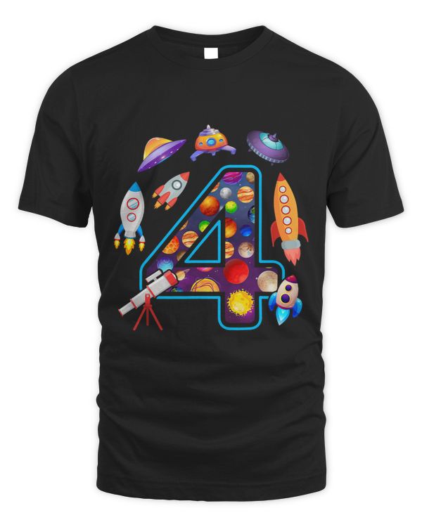 Four Year Old Birthday SpaceExplorer AstronomyAstronaut