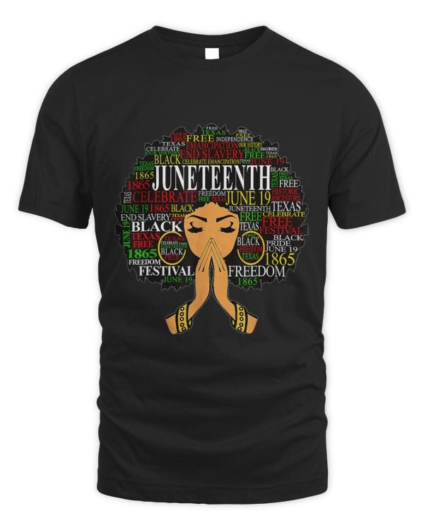 Juneteenth Melanin Black Women Natural Hair Afro Word Art