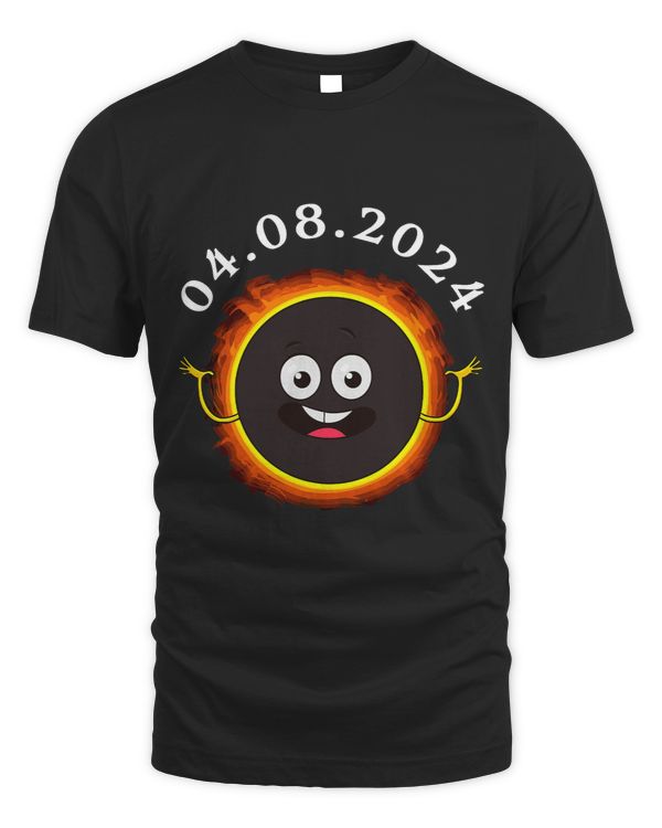 Fun Total Solar Eclipse 2024 USA Totality Moon Character