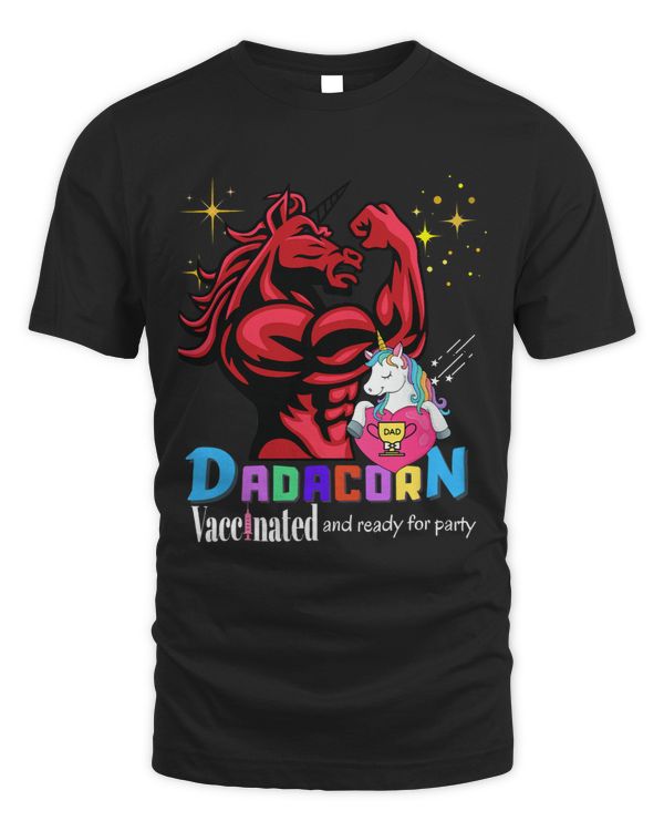 Dadacorn Vaccinated And Ready To Party Fathers Day Gift
