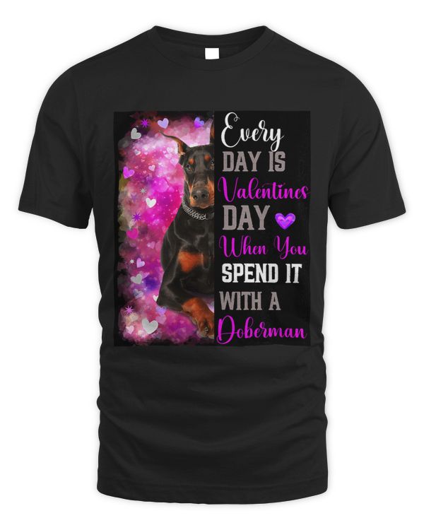 Womens Doberman Mom Funny Valentines Day Dog Lovers Walkers Love