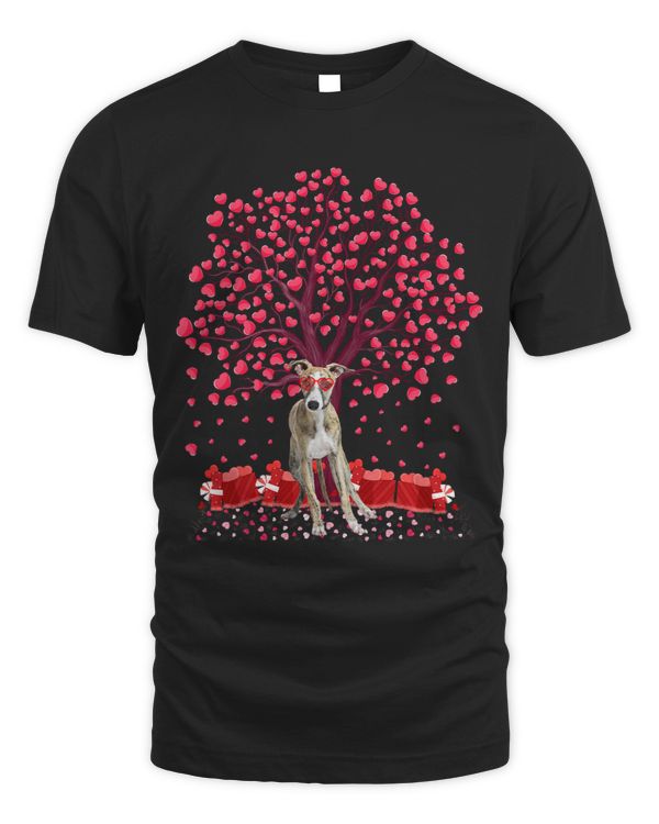 Whippet Dog Lover Heart Tree Whippet Valentines Day