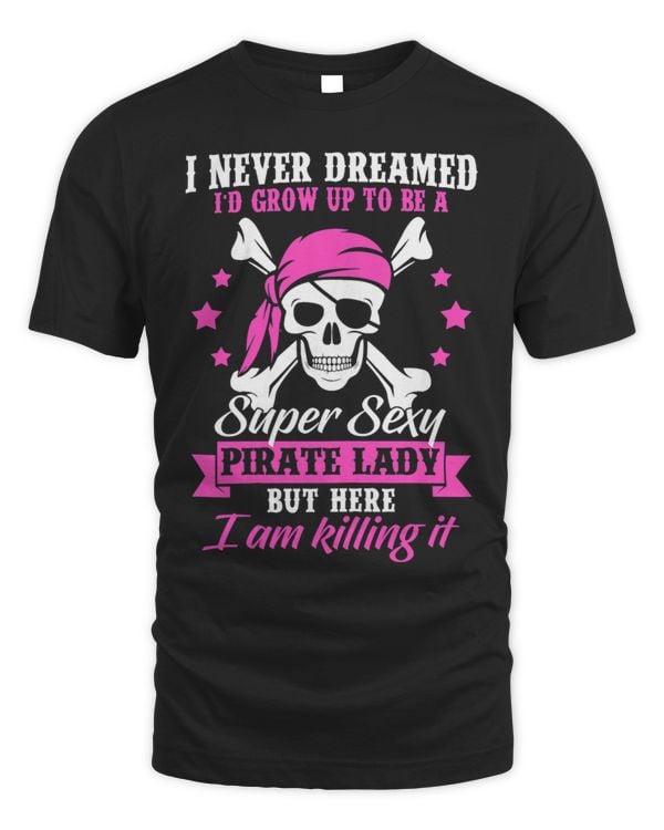 Womens Funny Pirate Shirt Women Jolly Roger Freebooter 1