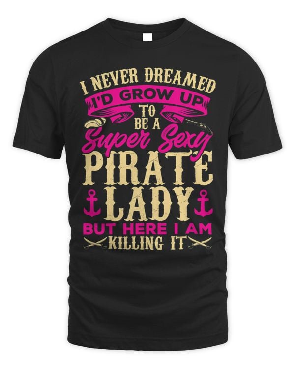 Womens Funny Pirate Shirt Women Jolly Roger Freebooter 2