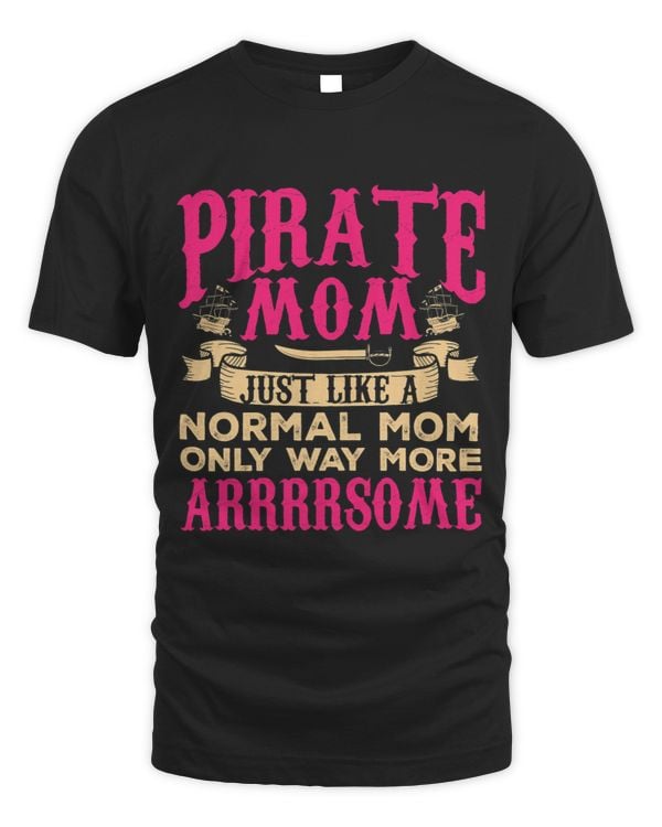 Womens Funny Pirate Shirt Women Jolly Roger Mom Freebooter 1