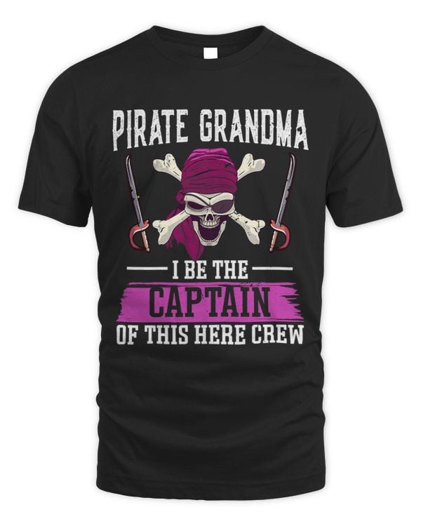 Womens Pirate Grandma Caribbean Captain Grandmother Pirate