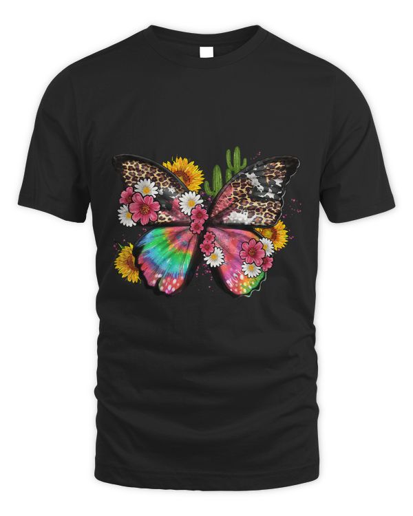 Western Boho Floral Butterfly With Turquoise Cowgirl