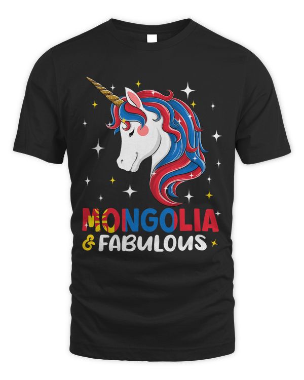 Womens Girl Mongolian Mongolia Flag Unicorn Women